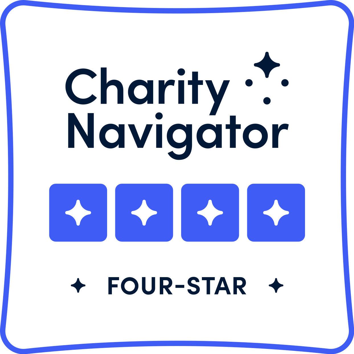 Charity Navigator four-star charity rating badge
