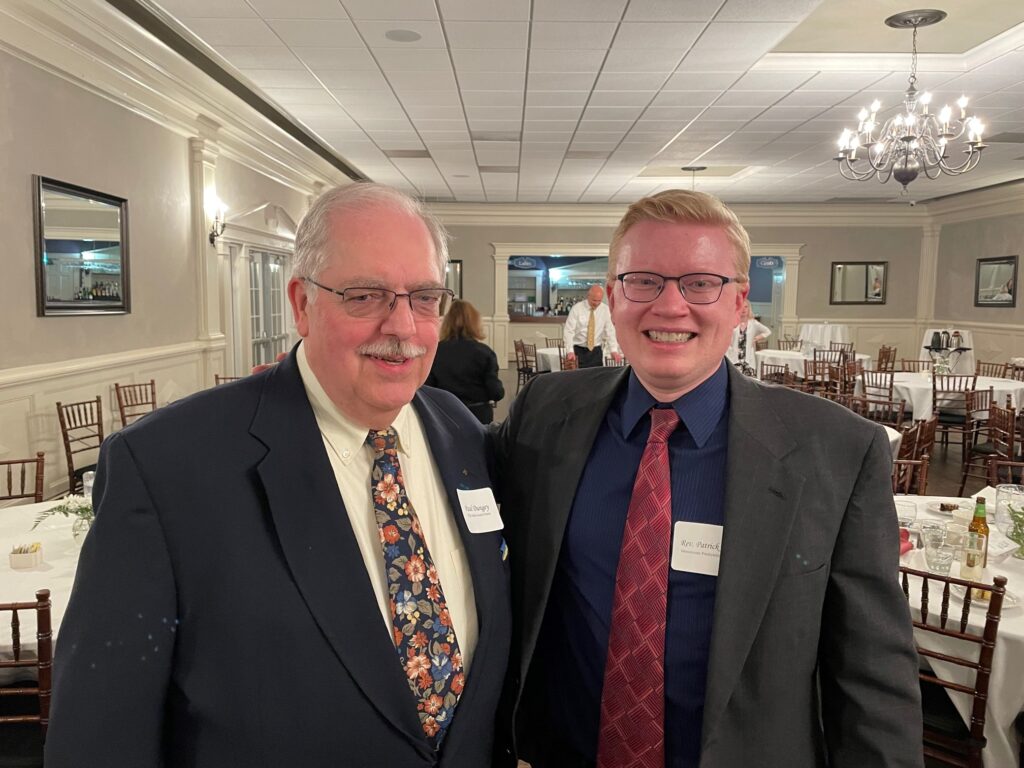 Pictured is 2022 Atkins Award winner Paul Dungey alongside his nominator (right), Rev. Patrick Heery.